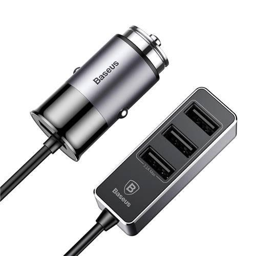 Адаптер BASEUS автомобильный Enjoy 4USB 5,5A 1,5 м Black