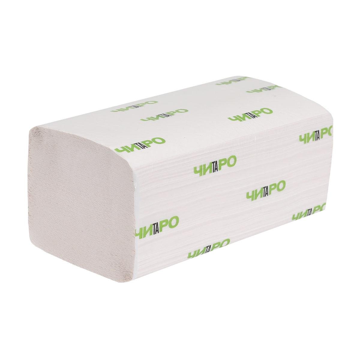 Бумажные полотенца ЧИТАРО 117522 V-сборка 1-слойная 250 листов 21х21 см (7860)