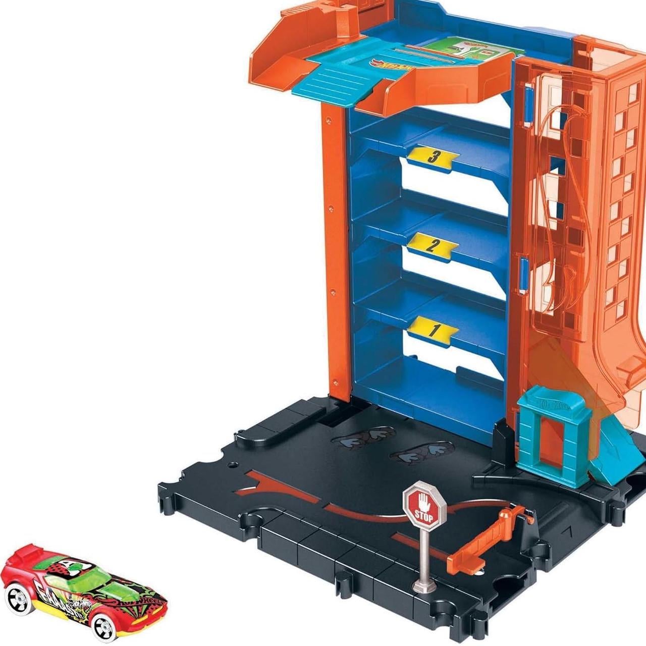 Игрушечный трек Hot Wheels owntown Car Сити Автостоянка в центре города (HDR28)