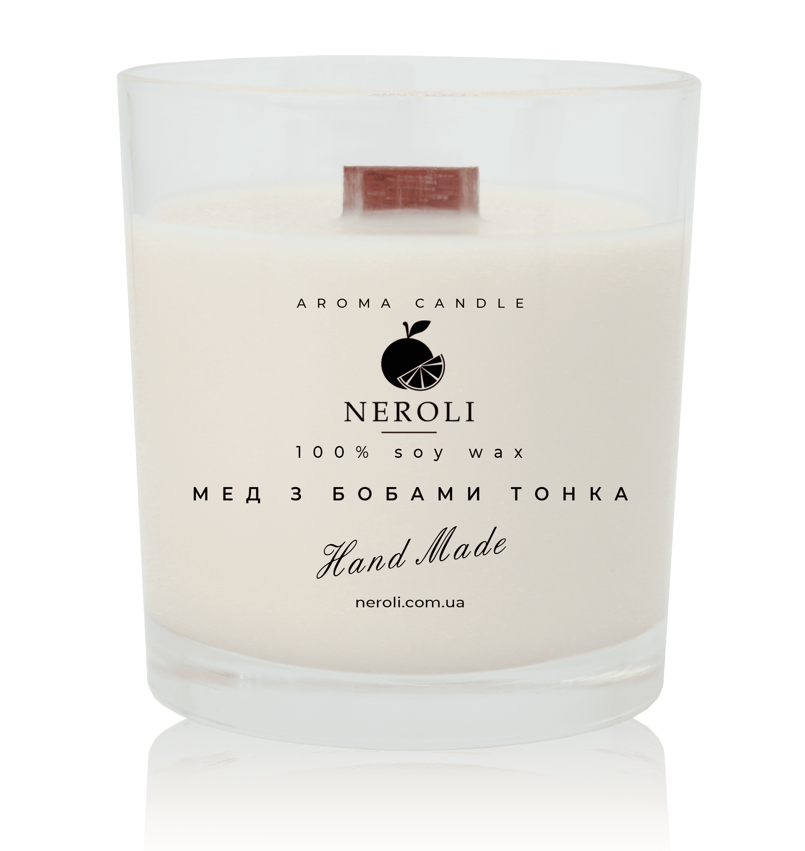 Аромасвеча соевая NEROLI Мед с Бобами тонка Crystal Grace 200 мл