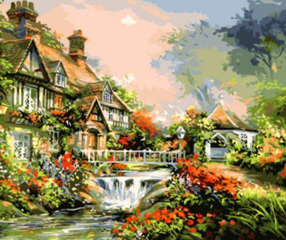 Картина по номерам Josef Otten Деревенская Домик 30х40 см в термопакете (98EKTL_O-mt)