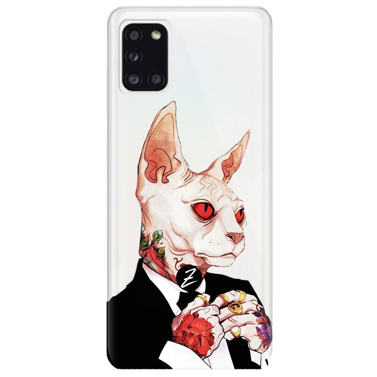 Силиконовый чехол Zorrov для Samsung Galaxy A31 - Mister cat (14110040103088786)