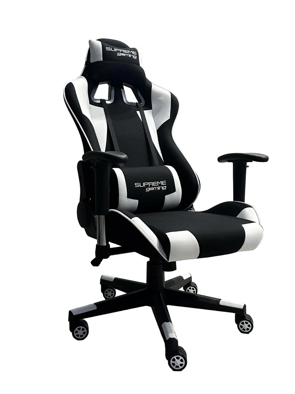 Кресло компьютерное геймерское Кресло Supreme Gaming Черно-белый