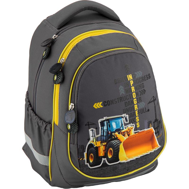 Рюкзак школьный KITE Under construction 39x29x16 см 17 л Серый (k18-700m-1)