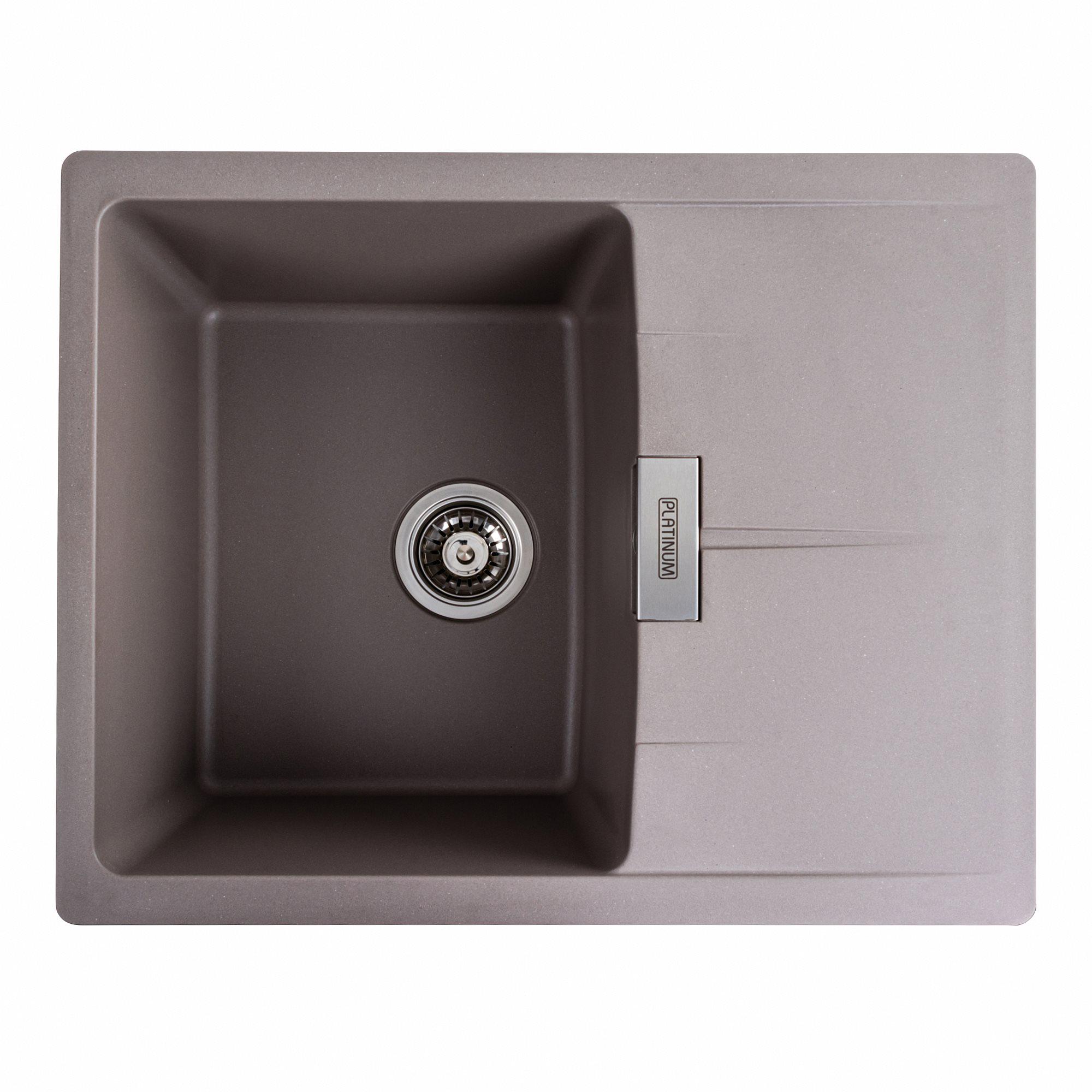 Мойка для кухни гранитная Platinum 6250 ZIRKONE матовая Дюна - фото 1 Мойка для кухни гранитная Platinum 6250 ZIRKONE матовая Дюна - фото 1