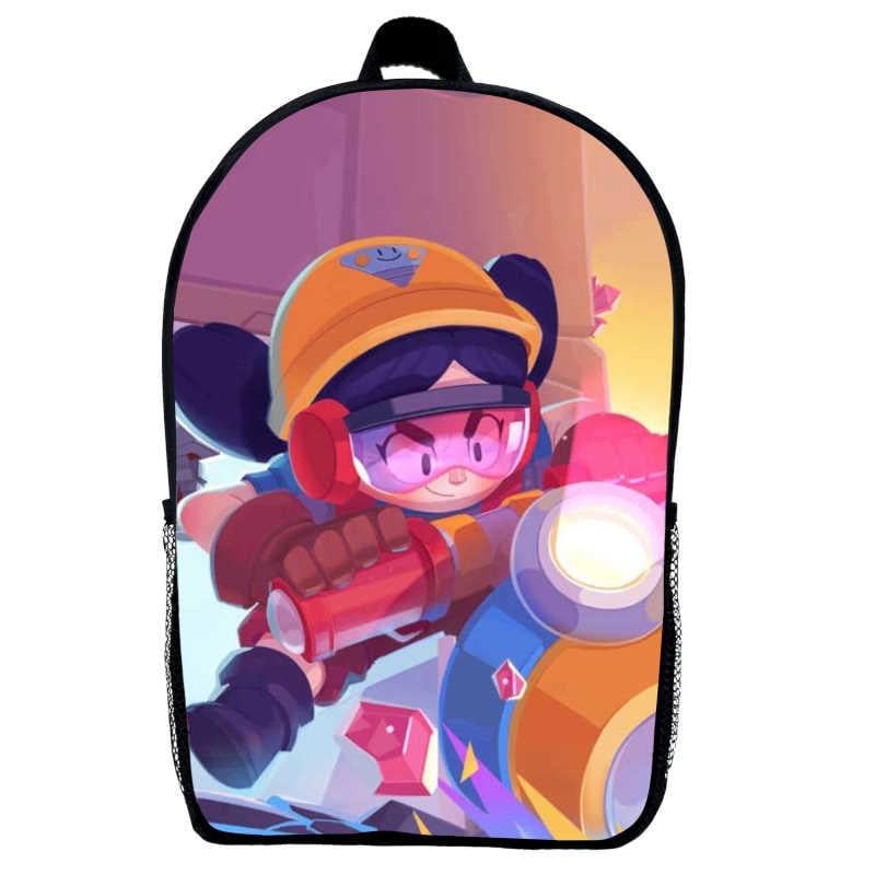 Школьный рюкзак детский Brawl Stars с принтом Бравл Старс Джеки 012 29х21х9 см 5 л Черный (2207687762)