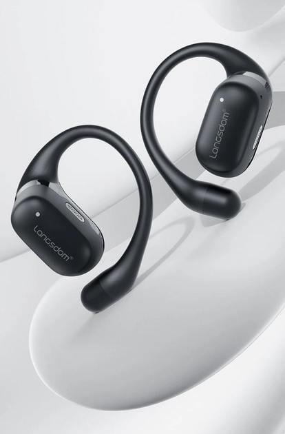 Навушники бездротові Bluetooth Langsdom TS17 Open-Ear з спрямованим звуком і мікрофоном Чорний (26389524)