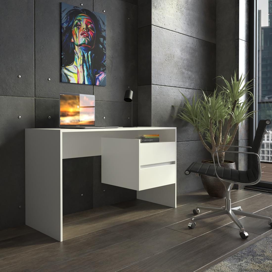 Письменный стол компьютерный для школьника 1250х755х516 мм Белый (527527) - фото 1