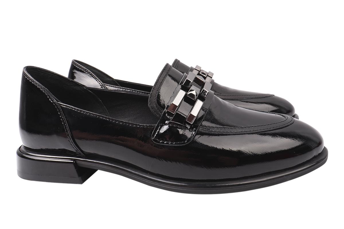 Туфли женские Aquamarin из лаковой кожи на низком ходу р. 37 Черный (1926-21/22DTC)