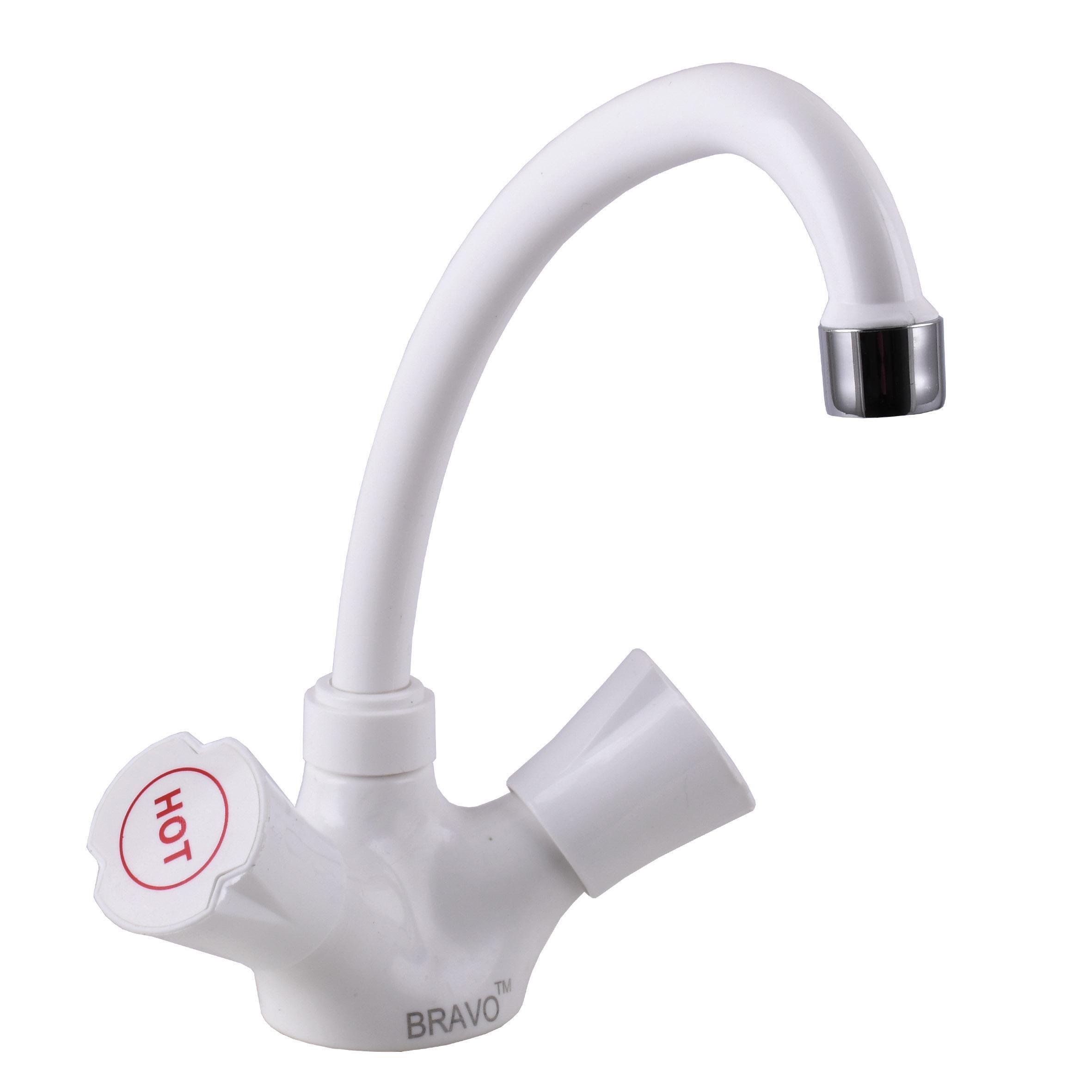 Смеситель для кухни Bravo B2-00-203 термостойкий пластик Белый (24363)
