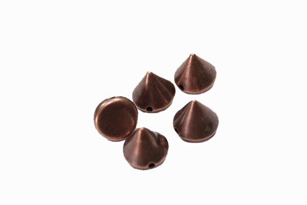 Шипы керамические для одежды пришивные 12 мм 20 шт. Медный