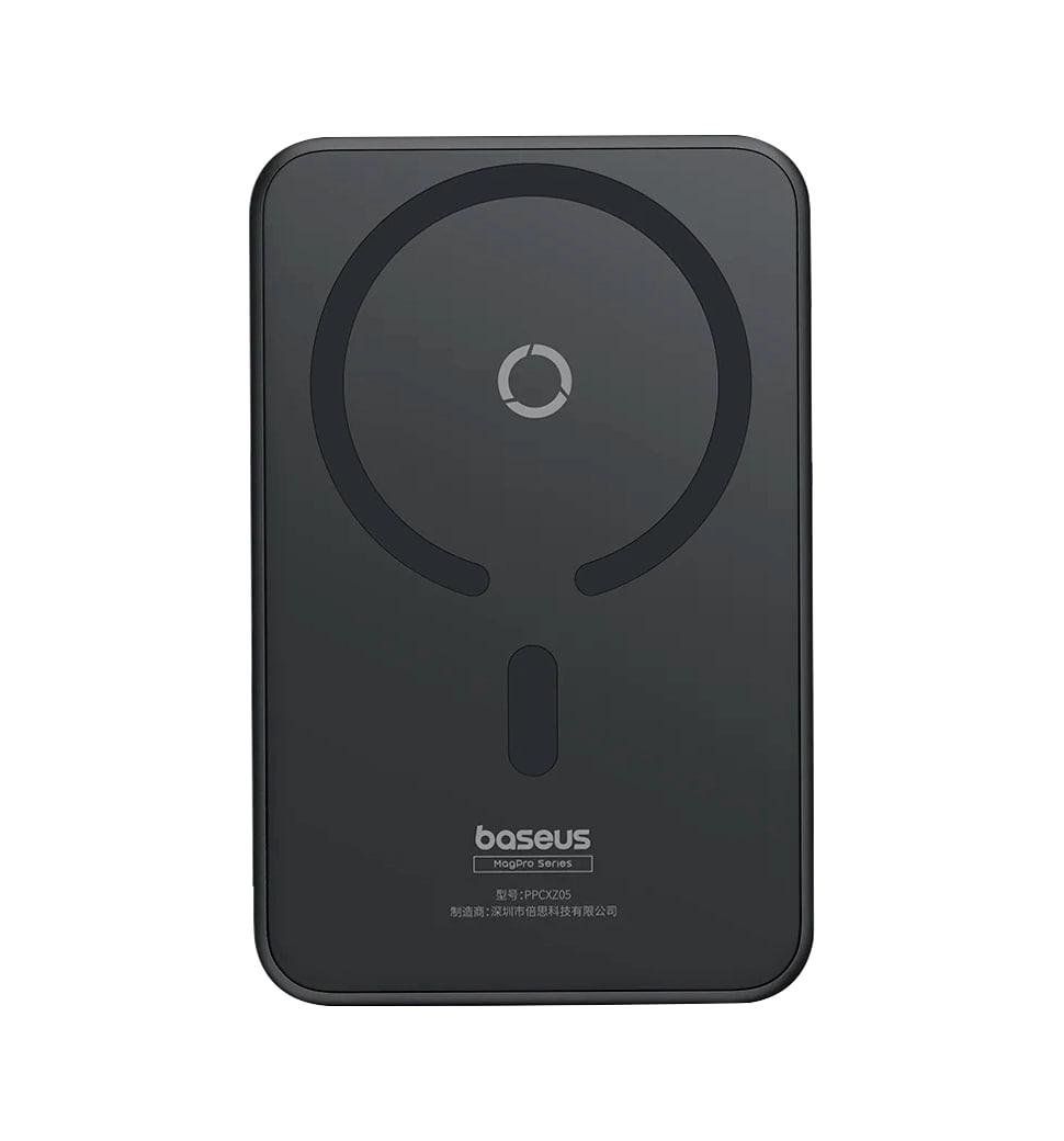 Павербанк BASEUS MagPro с беспроводной зарядкой Qi 15 W Magnetic Bracket 5000 mAh 20 W Black (P10064101123-00)