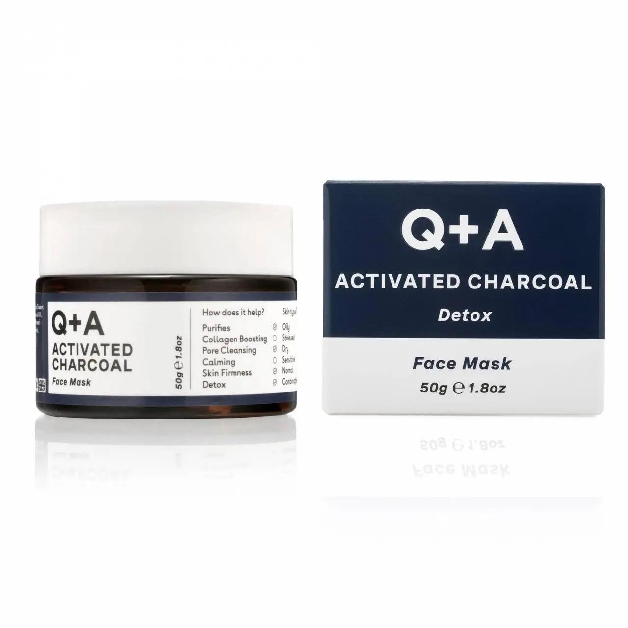 Маска для лица детокс Q+A Activated Charcoal Face Mask 50 г (10375659)