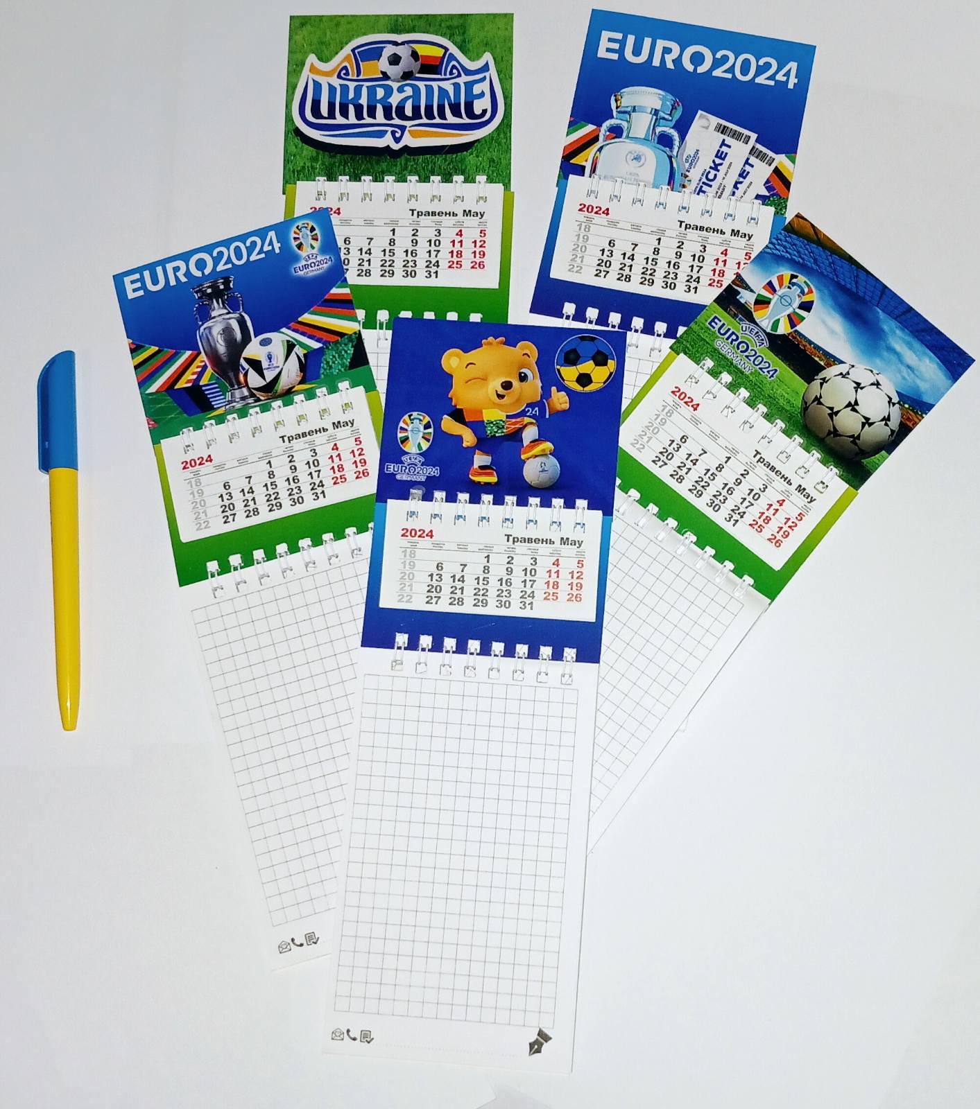 Календарь с блокнотом на магните на 2024/2025 год APRIORI Евро 2024 5 шт. (UA2419) - фото 2