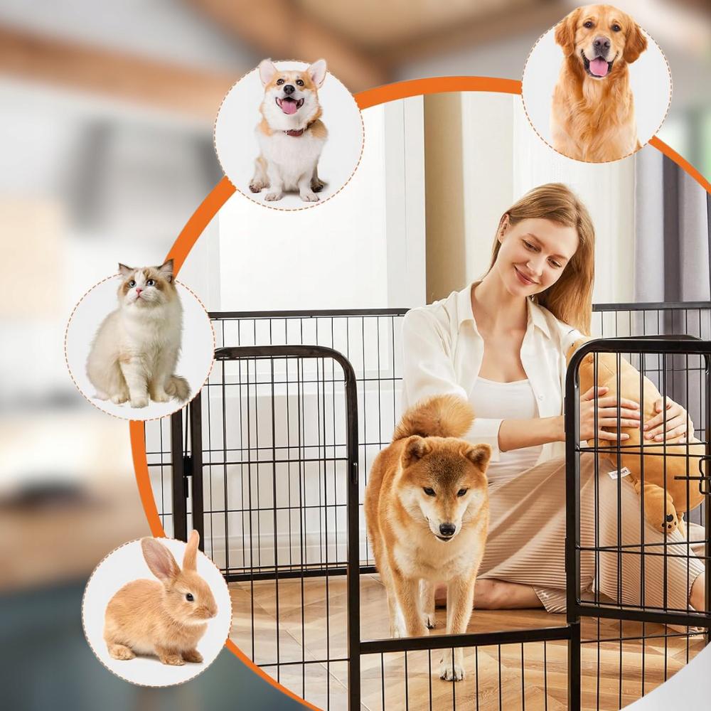 Манеж для собак/котов/кроликов Vendomia металлический 6 панелей 54x60 см (21194) - фото 5