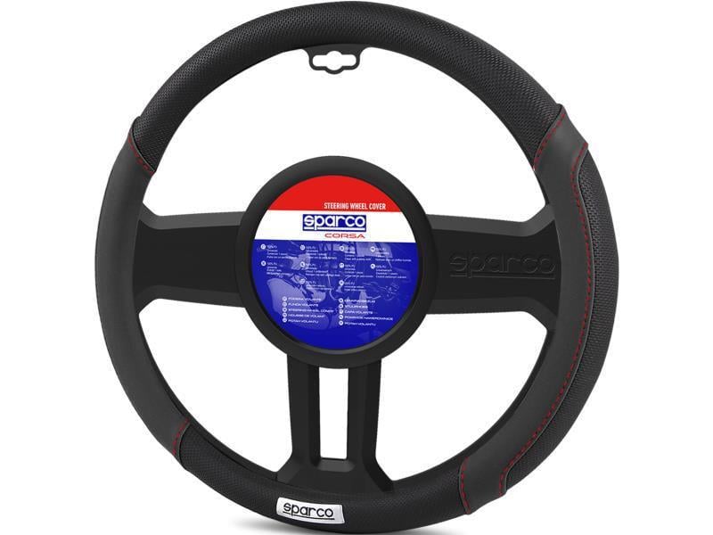 Чохол на кермо Sparco DO SPC1113BK штучна шкіра M 37-39 см