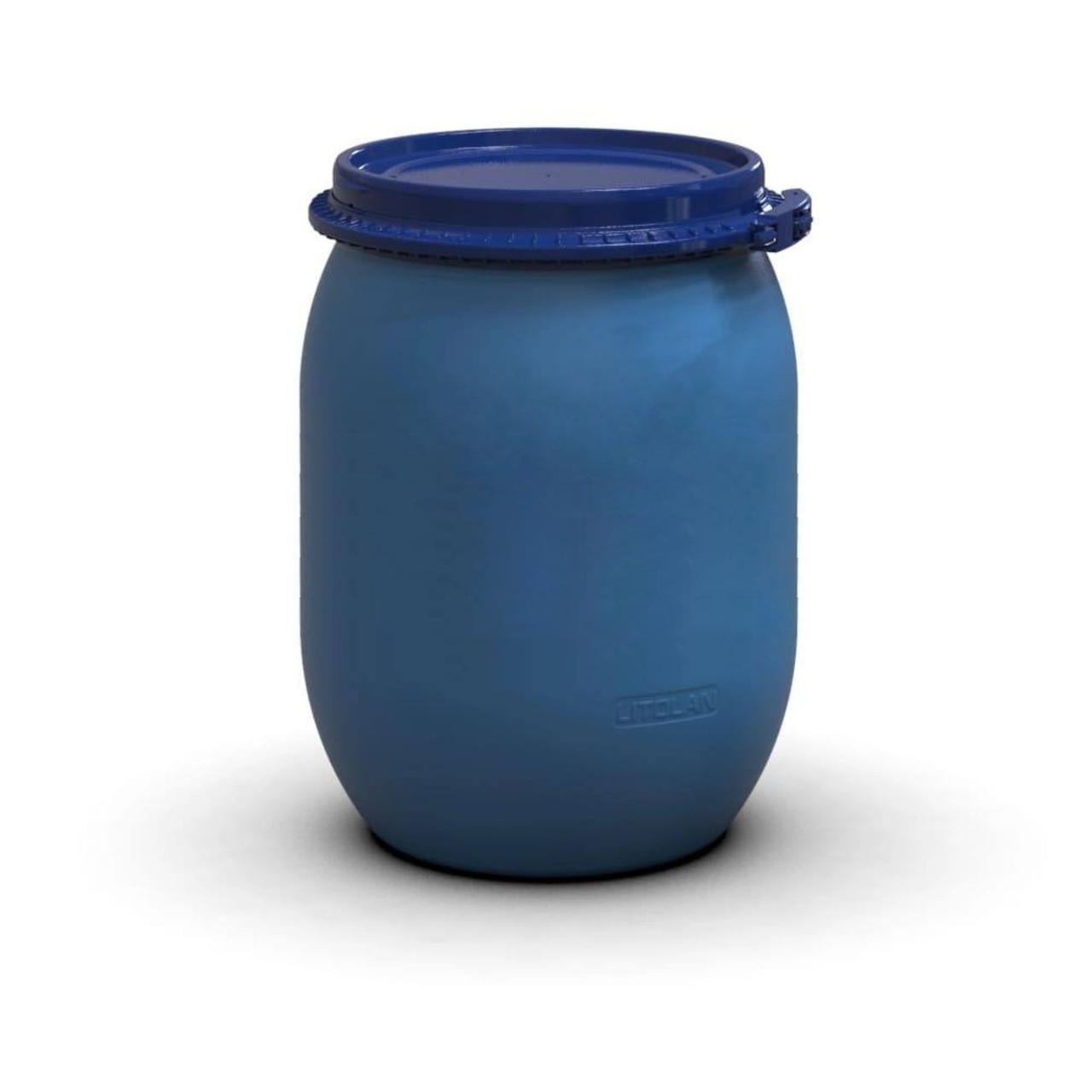 Бочка пластиковая Litolan с хомутом герметичная пищевая 130 л