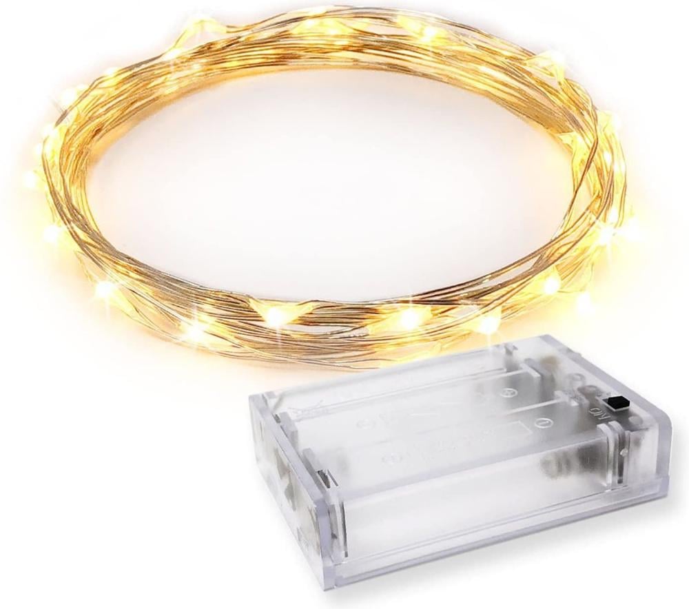 Гирлянда светодиодная Роса на батарейках 3 м статический режим 30 LED IP44 Теплый белый - фото 2 Гирлянда светодиодная Роса на батарейках 3 м статический режим 30 LED IP44 Теплый белый - фото 2