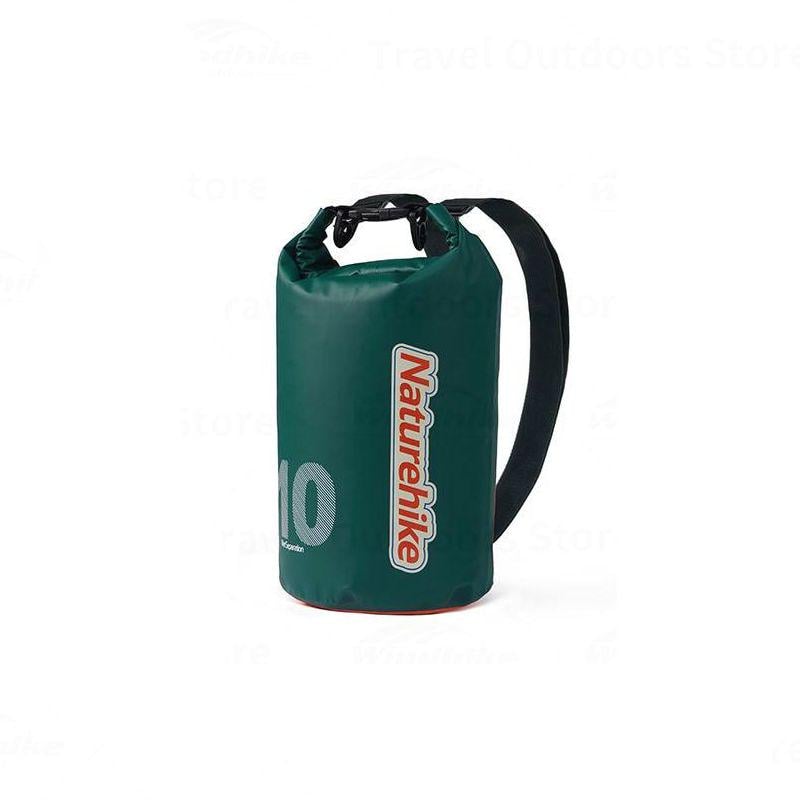 Гермомешок-рюкзак Naturehike CNK2300BS017 IPX6 водонепроницаемый 10 л Темно-зеленый (697602392530)