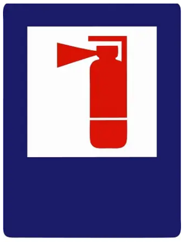 Знак противопожарный Огнетушитель Синий/Белый (д-8099)