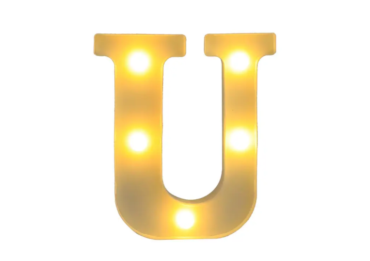 Літера led об'ємна U маленька 16x11 см Білий (553099) - фото 3 Літера led об'ємна U маленька 16x11 см Білий (553099) - фото 3