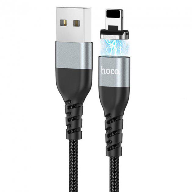 Кабель Hoco Lightning Traveller magnetic charging data cable U96 1,2 м Black (8b2c751d) - фото 4