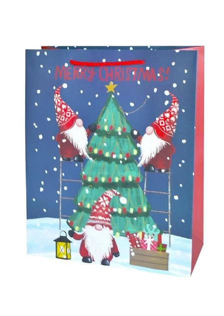 Пакет новогодний бумажный R33094-L L 31х42х12 см