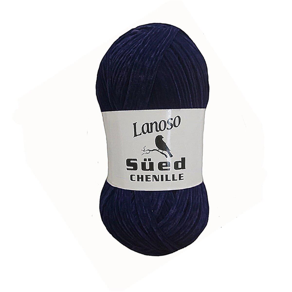 Пряжа Lanoso Sued Chenille 958 темно-синий (3278)