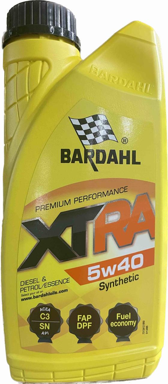 Моторное масло BARDAHL XTRA 5W40 C3 VW 505.01 MB 229.51 BMW Longlife-04 1 л (34121)