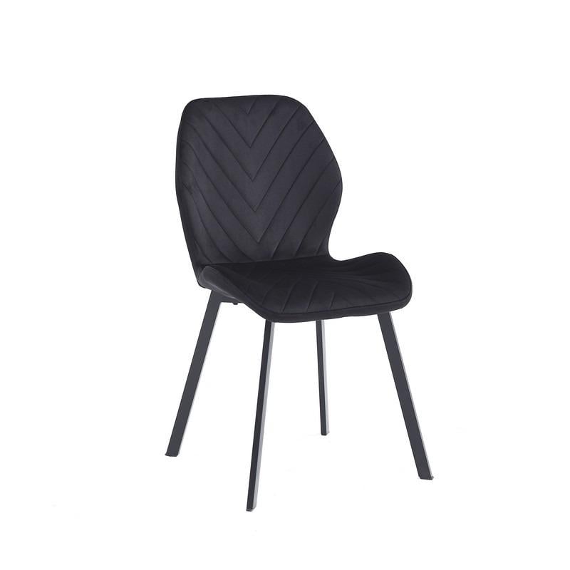 Стул для кухни Vetro Mebel N-54 Черный/Темно-серый (N-54-dark-grey-velur/black)