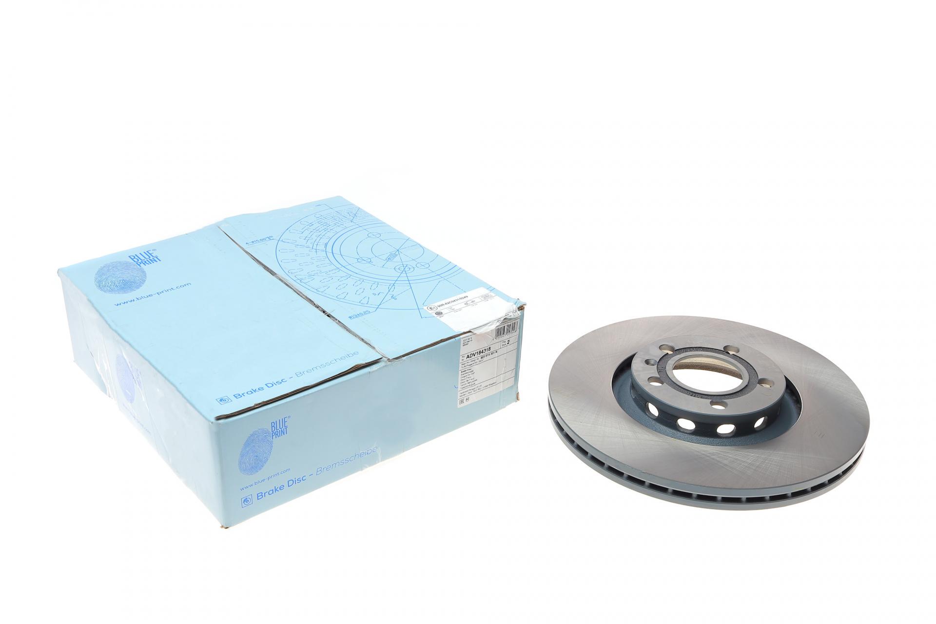 Диск тормозной передний BLUE PRINT Audi A4/A6/VW Passat 00-09 312х25 мм (ADV184318 BLUE PRINT)