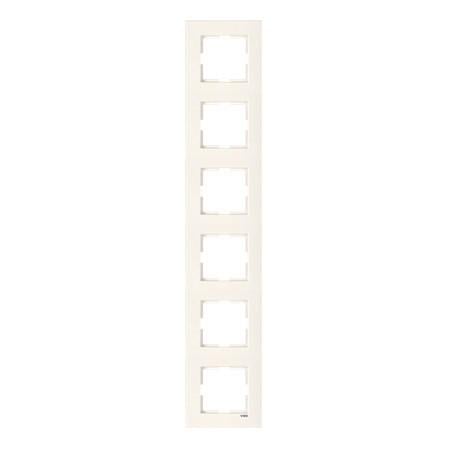 Рамка на 6 мест вертикальная VIKO Karre Кремовый (90960235)