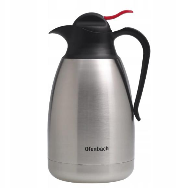 Термос конференционный с пластиковой крышкой и ручкой Ofenbach КМ-101330 из нержавеющей стали 1500 мл Стальной (150-84-101330)