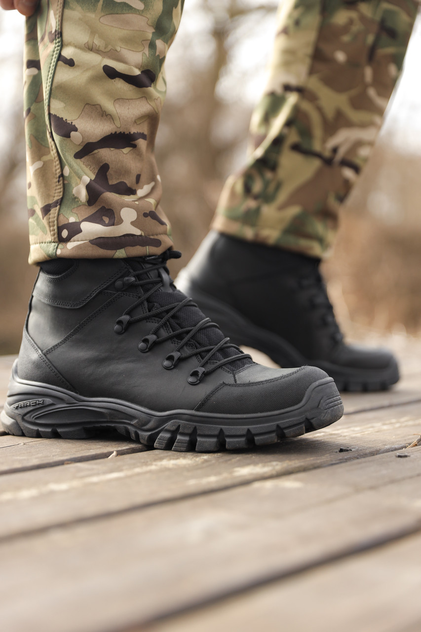 Напівчоботи із натуральної Undolini Бруклін р. 41 Чорний (24852013) - фото 4