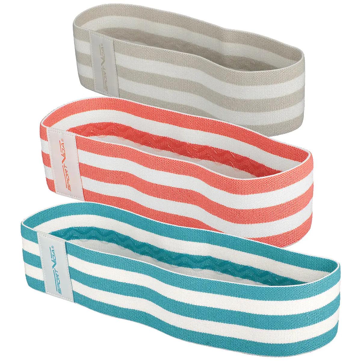 Резинка для фитнеса и спорта тканевая SportVida Hip Band 3 шт. SV-HK0363