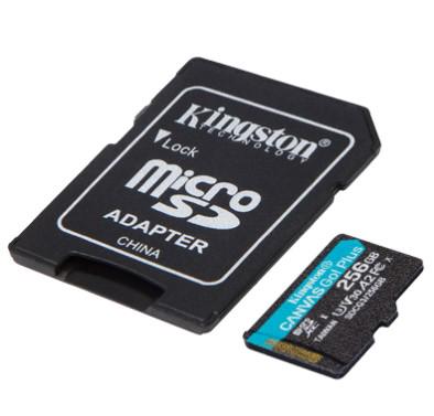 Карта пам'яті Kingston microSD 256 GB C10 UHS-I U3 A2 R170/W90 MB/s + SD - фото 2