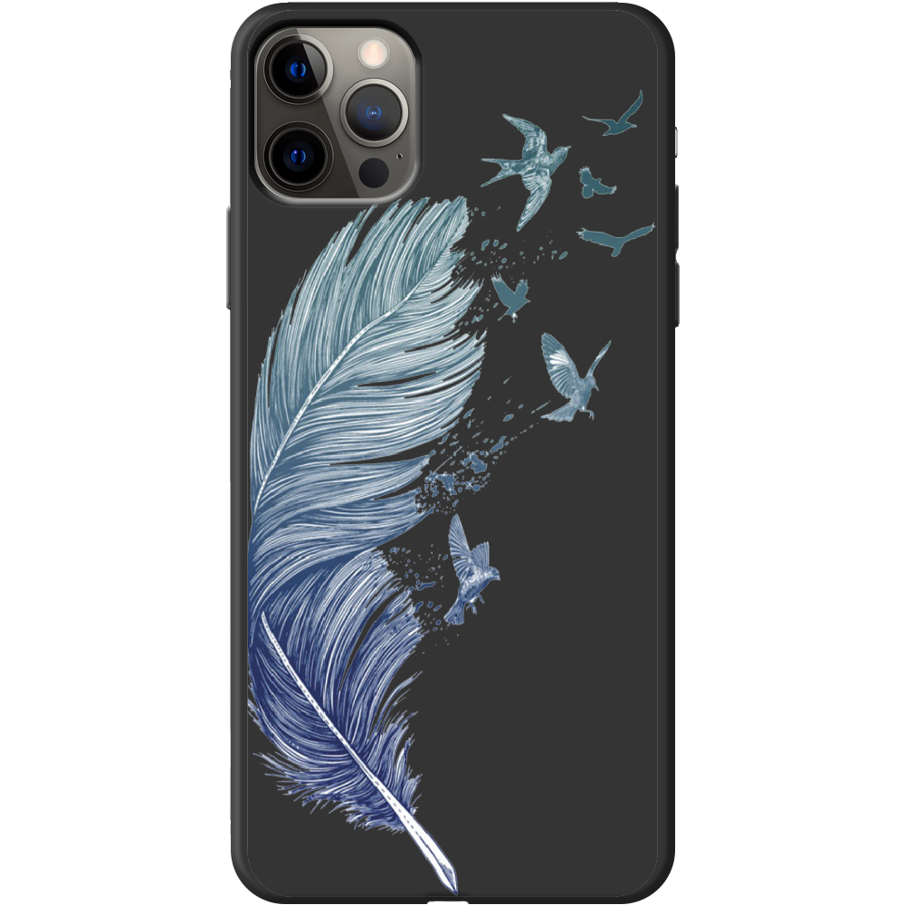 Чехол Boxface iPhone 12 Pro Feather Черный силикон (41086-cc38-41089)