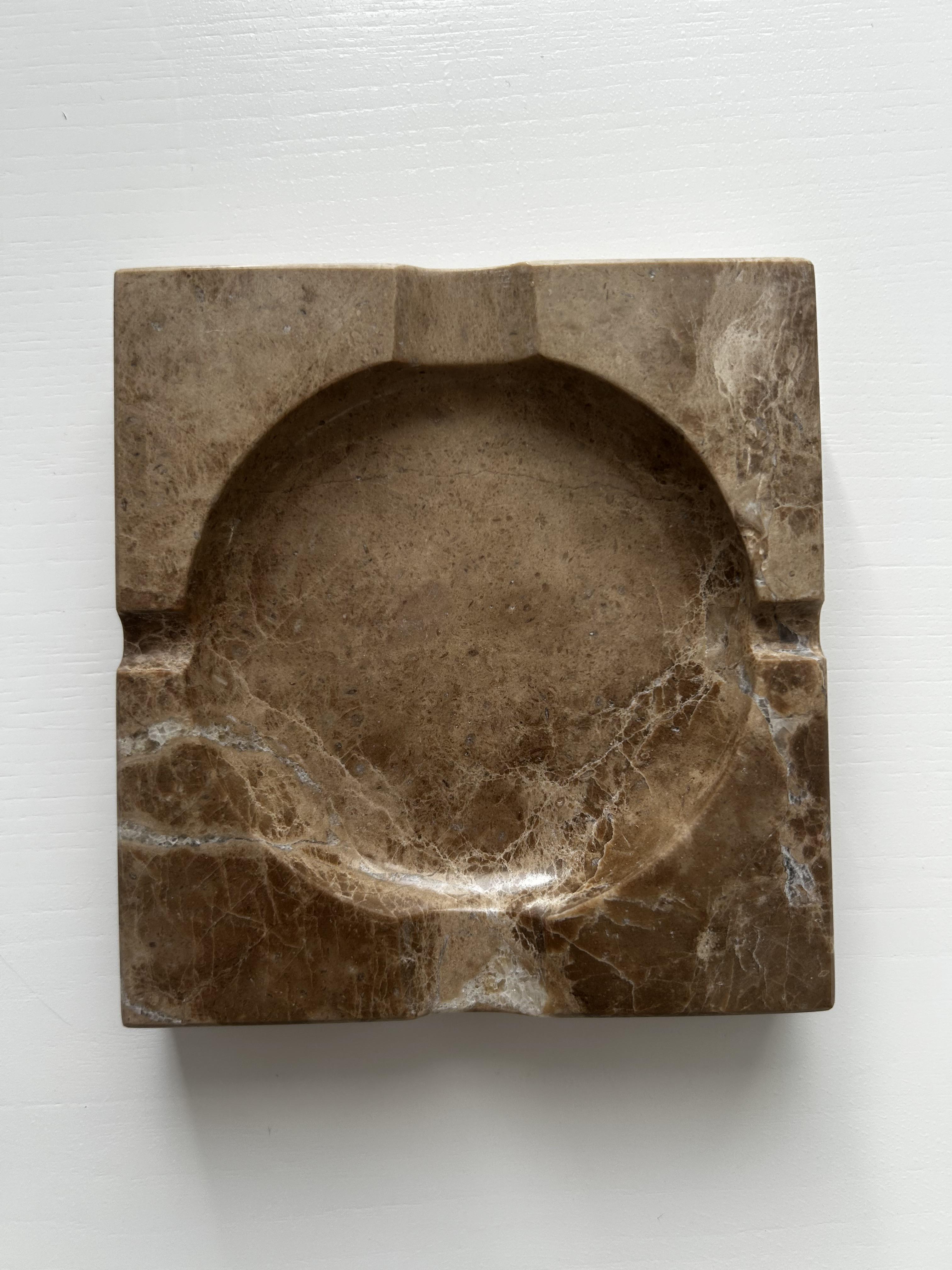 Попільничка мармурова квадратна imperador 13x13x2 см Cвітло-коричневий (6277219)