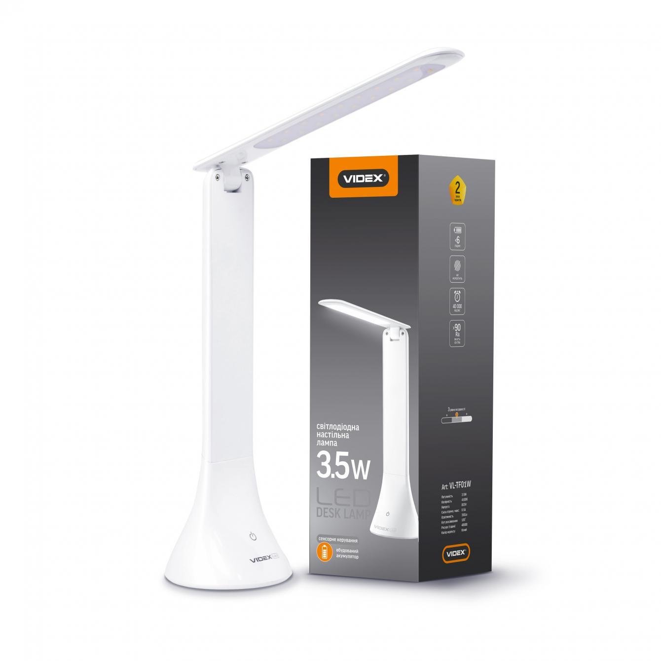 Настольный LED-светильник Videx VL-TF01 3,5W 4100K Белый (27813364)