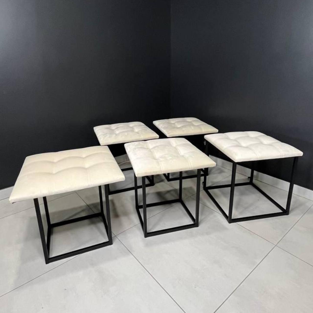 Пуф-трансформер велюровый 5в1 мягкий Бежевый (000088975) - фото 3