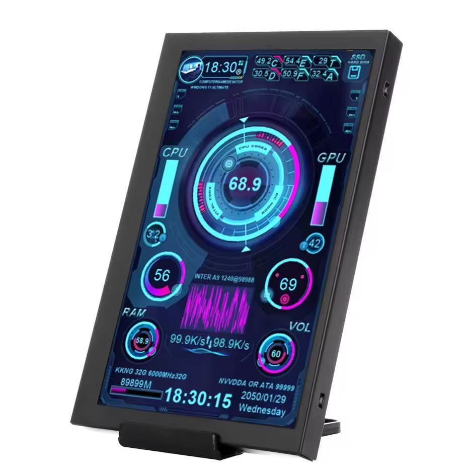 Додатковий екран Type-C 3,5" IPS для моніторингу CPU GPU RAM HDD Windows Чорний (2791768771)
