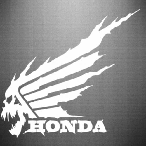 Наклейка Honda Skull 20x18,5 см Белый (21562333)