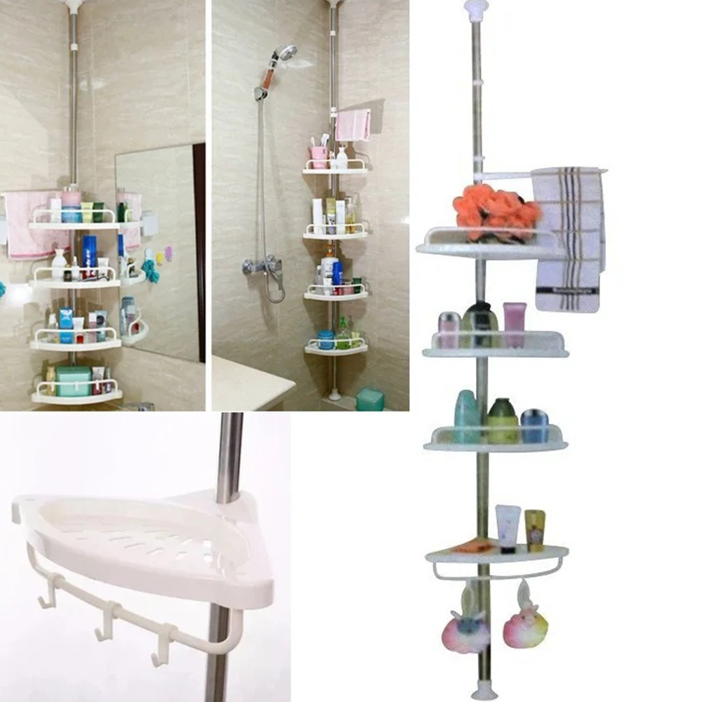 ᐉ Поличка для ванної Multi Corner Shelf GY188 кутова білий • Краща ціна в Києві, Україні