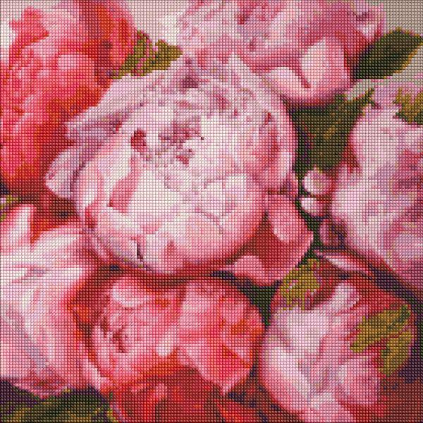 Алмазная мозаика Идейка Хрупкие пионы 40x40 см (Id-AMO7130)