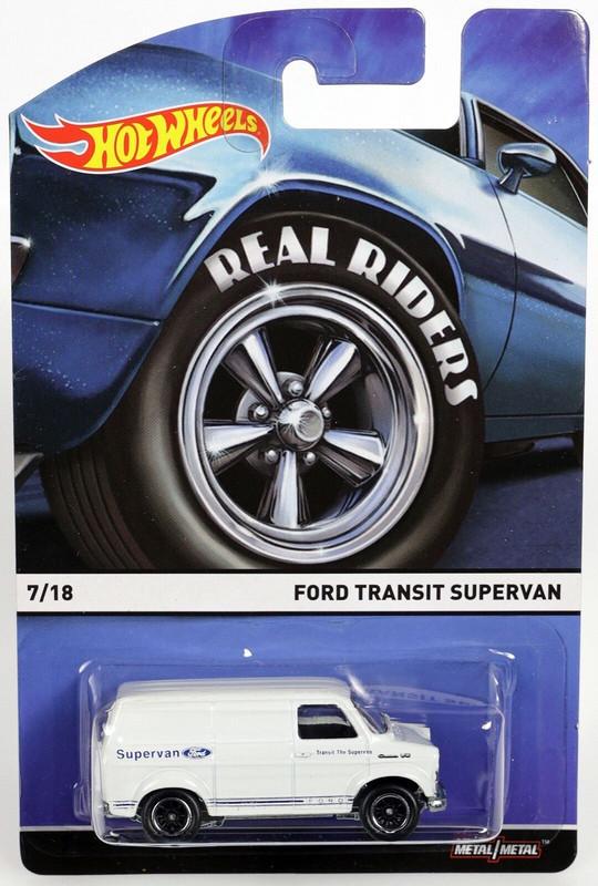 Игрушечная машинка Hot Wheels Ford Transit Supervan 2015 Heritage Real Riders 7/18 (CFN60)