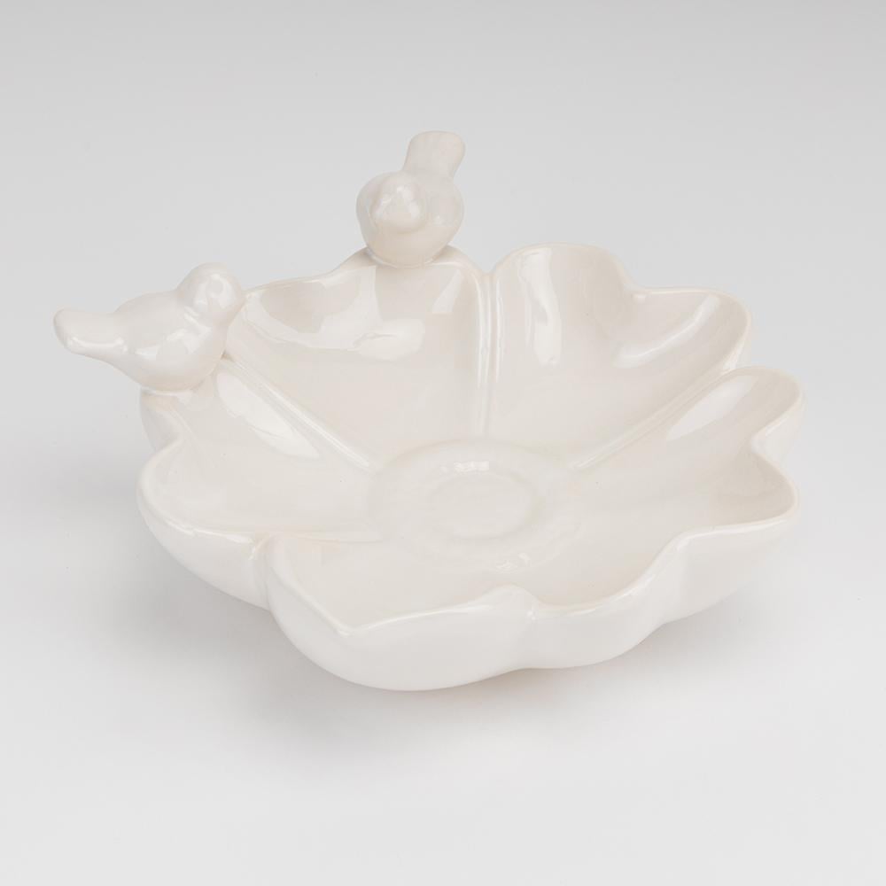 Блюдо керамическое Птички на цветке 31 см (4011-019)