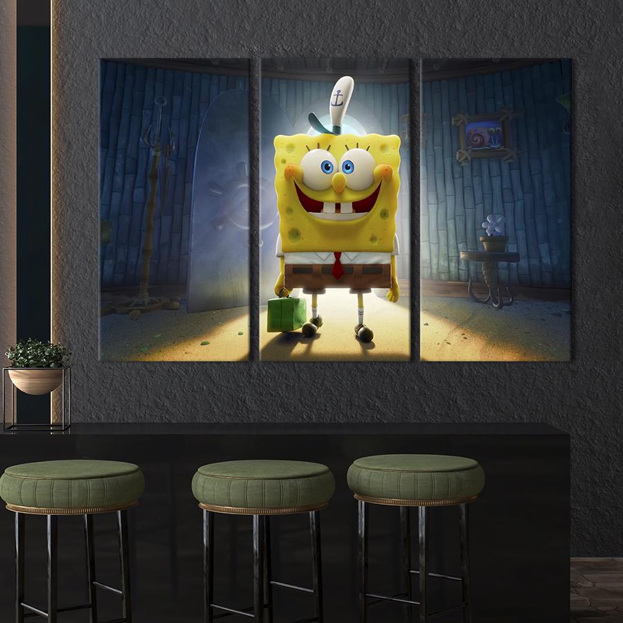 Модульная картина триптих Спанч Боб 156x100 см (745-31)