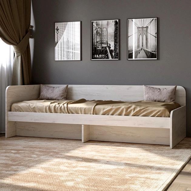 Ліжко дитяче Еверест 800 ЩИТ ДСП Дуб крафт білий (е-207442) - фото 1 Ліжко дитяче Еверест 800 ЩИТ ДСП Дуб крафт білий (е-207442) - фото 1