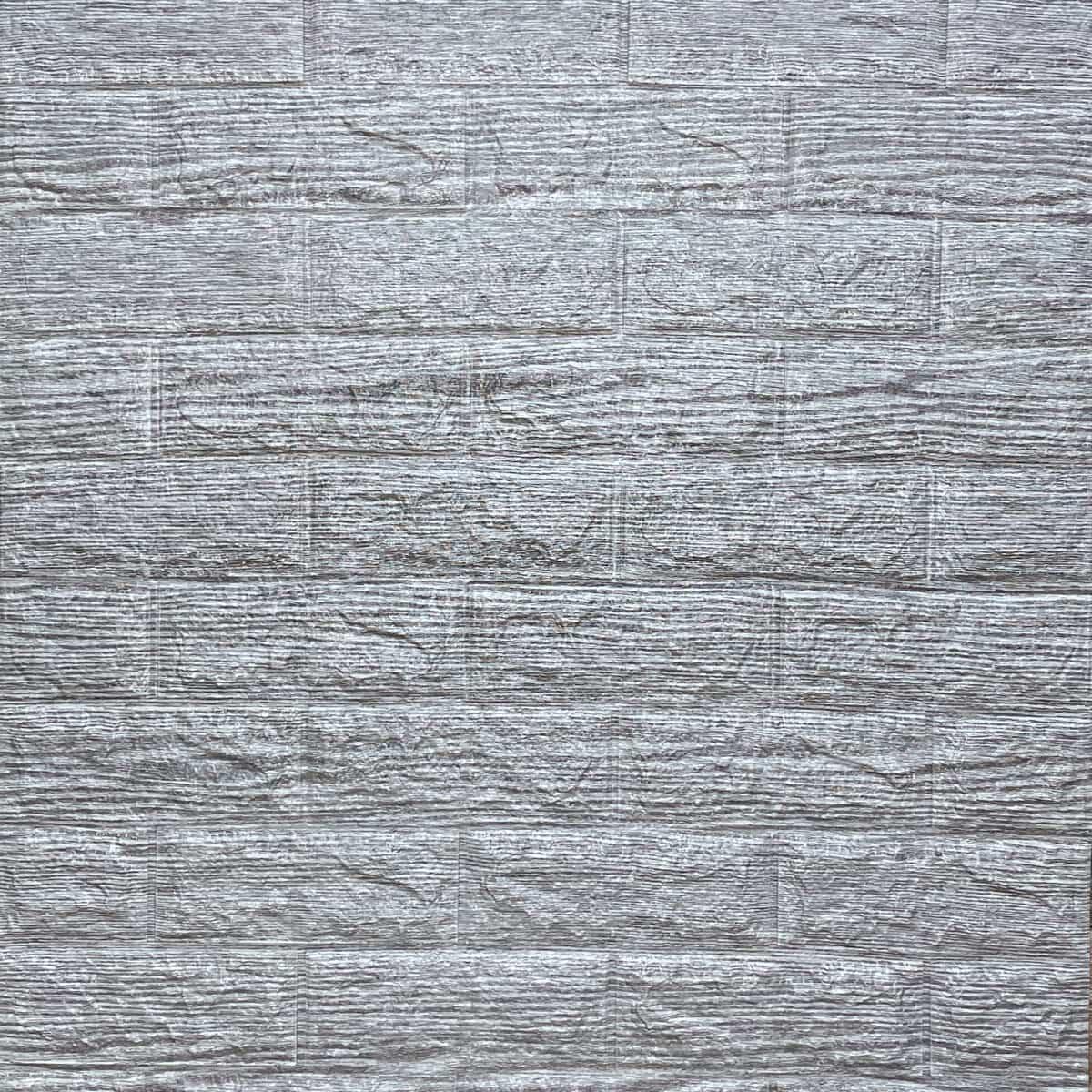 3D-панель самоклеющаяся декоративная под кирпич серая полоска 700x770x5 мм 183 (SW-00000488)