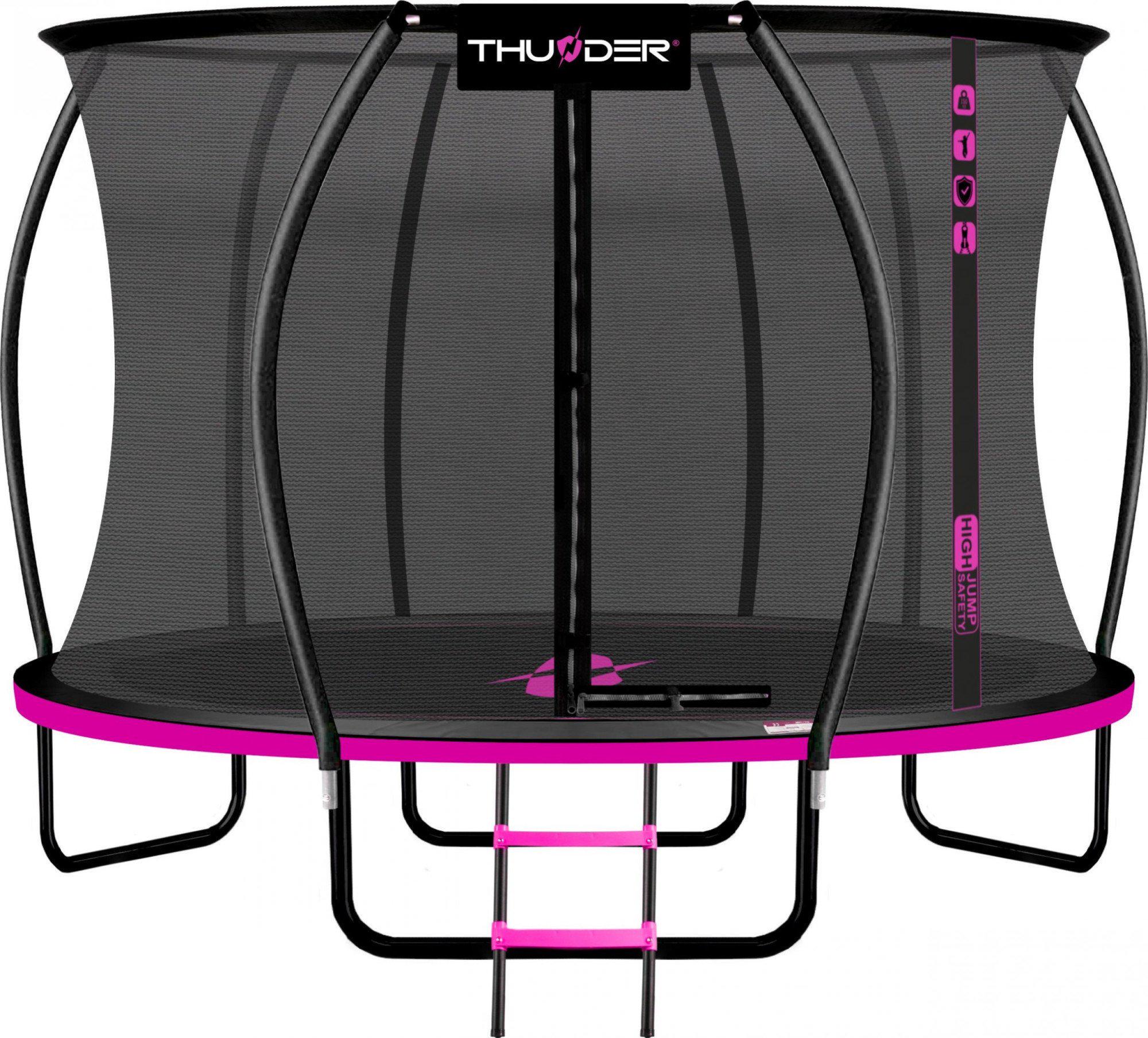 Батут Thunder INSIDE ULTRA с внутренней сеткой 14 футов 427 см Черно-розовый (407479)